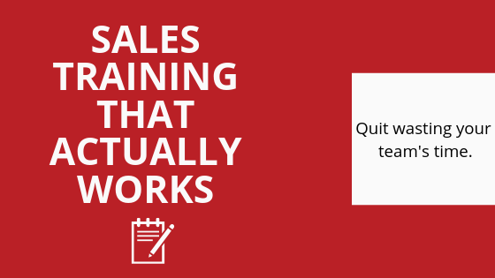 sales training methods that work